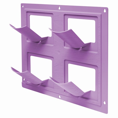 Emsco Group Wall Flowers Vertical Gardening Sys, Create Gardens on Walls, Holds up to 4 Potted Plants, Orchd Prpl 2483-1